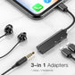 Baseus iPhone Male to iPhone Female + 3.5mm Headphone Jack Adapter - Black