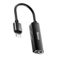 Baseus iPhone Male to iPhone Female + 3.5mm Headphone Jack Adapter - Black