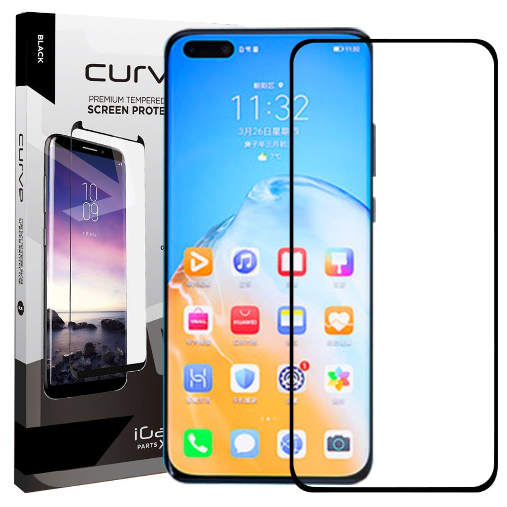 Huawei P40 Pro Glass Screen Protector Case Friendly | Edge Glue - Black Border