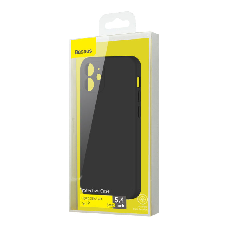 iPhone 12 Mini Basesus Original LSR (Liquid Silicon Rubber) Case - Black