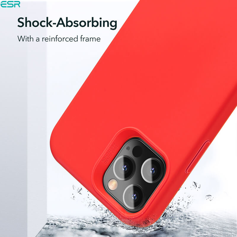 ESR iPhone 12 Pro Max Case | Liquid Silicon Cloud Red