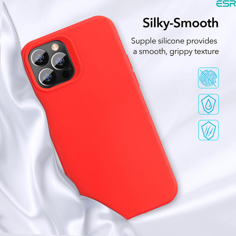ESR iPhone 12 Pro Max Case | Liquid Silicon Cloud Red